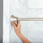 Moen Fırçalanmış Nikel 5 Ayak Ayarlanabilir Gerginlik Banyo Duşları için Tek Kavisli Duş Perdesi Çubuğu, CSR2172BN