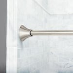 Moen Fırçalanmış Nikel 5 Ayak Ayarlanabilir Gerginlik Banyo Duşları için Tek Kavisli Duş Perdesi Çubuğu, CSR2172BN