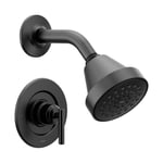 Moen Gibson Mat Siyah Posi-Sıcaklık Basınç Dengeleyici Çevre Dostu Modern Duş Süsü, Valf Gerekli, T2902EPBL