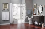 Moen LR2350DBN Evde Bakım Banyo Güvenliği 24 İnç Havlu Çubuklu Tutunma Çubuğu, Fırçalanmış Nikel