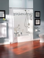 Moen LR2350DBN Evde Bakım Banyo Güvenliği 24 İnç Havlu Çubuklu Tutunma Çubuğu, Fırçalanmış Nikel
