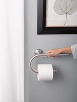 Moen LR2352DBN Evde Bakım Entegre Tuvalet Kağıdı Tutacağı, Fırçalanmış Nikel ile 8 İnç Tutunma Çubuğu