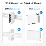 MokerLink 4 Port PoE Uzatıcı, IEEE 802.3 af/at PoE Tekrarlayıcı, 100 Mbit/s, 1 PoE Girişi, 3 PoE Çıkış, Duvar ve DIN Ray Montajı için POE Geçiş Anahtarı