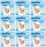 Molfix Bebek Bakım Alt Açma Örtüsü, 60x60 cm, 9'lu Set, 90 Adet
