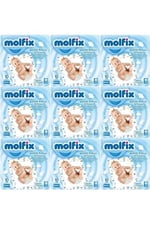Molfix Bebek Bakım Alt Açma Örtüsü, 60x60 cm, 9'lu Set, 90 Adet