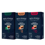 Moliendo Finest Coffee Alüminyum Kapsül Kahve Tanışma Paketi (3X10 NESPRESSO UYUMLU ALÜMİNYUM KAPSÜL KAHVE)