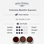 Moliendo Finest Coffee Colombia Medellin Supremo Yöresel Kahve (Çekirdek) 1000 g