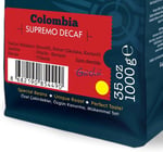 Moliendo Finest Coffee Colombia Supremo Decaf (Kafeinsiz) Yöresel Kahve (Çekirdek) 1000 g (2 paketi)