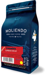 Moliendo Finest Coffee Colombia Supremo Decaf (Kafeinsiz) Yöresel Kahve (Öğütülmüş Filtre Kahve) 250 g