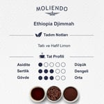 Moliendo Finest Coffee Ethiopia Djimmah Yöresel Kahve (Çekirdek Kahve) 1000 g