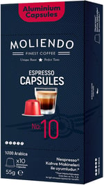 Moliendo Finest Coffee Kapsül No:10 Nespresso Uyumlu Alüminyum Kapsül 10 Adet