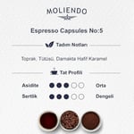 Moliendo Finest Coffee Kapsül No:5 Nespresso Uyumlu Alüminyum Kapsül 10 Adet