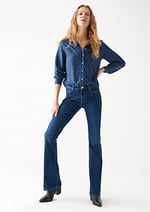 Molly Casual Zımparalı Koyu Mavi Jean Pantolon 1013683047