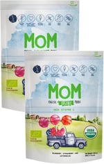 mom Organik Lolipop (ÇİLEK, KARPUZ, YABAN MERSİNİ VE C VİTAMİNİ) - 2 Paket