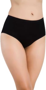 Mom's Lab Kadın Siyah 3'Lü Paket Bambu Yüksek Bel Bikini Külot