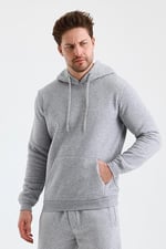 Monox Erkek Kapşonlu 3 İplik Sweatshirt