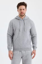 Monox Erkek Kapşonlu 3 İplik Sweatshirt