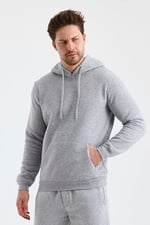 Monox Erkek Kapşonlu 3 İplik Sweatshirt