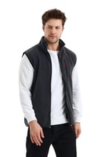 Monox Erkek Tam Fermuarlı Spor Polar Yelek