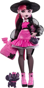 Monster High Acayip Havalı Arkadaşlar - Draculaura Evcil hayvanı Kont Fabulous ve aksesuarlarıyla Monster High Acayip Havalı Arkadaşlar - Draculaura HRP64