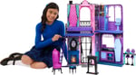 Monster High Buh-tique Hotel oyuncak bebek evi, katlanabilir oyun seti, her odada korkutucu sürprizler ve mobilya ve aksesuarlar dahil 13'ten fazla oyun parçası, JBF16