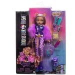 Monster High Evcil köpeği ​Crescent ile sırt çantası, ajanda ve atıştırmalıklar gibi aksesuarlarıyla Clawdeen Wolf bebek, HRP65
