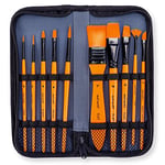 Mont Marte Art Paint fırça seti, akrilik, 11 adet (10 boya fırçası + fermuarlı kılıf)