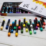 Mont Marte Yağlı pastel boya seti, 48 adet, yumuşak yağlı tebeşir, yoğun renkler, yüksek pigmentasyon, resim ve çizimler için ideal
