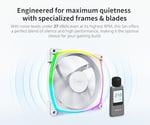 MONTECH AX 120MM - PWM Fan - Sessiz Performans - Yüksek Hızlı 1600PWM - HDB Rulmanlı Üst Düzey Dayanıklılık - Çarpıcı Dış Halka ARGB Aydı - Bedenler: 120mm, 360mm, AX 3'ü 1 Arada Paket, HyperFlow ARGB