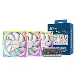 MONTECH AX 120MM - PWM Fan - Sessiz Performans - Yüksek Hızlı 1600PWM - HDB Rulmanlı Üst Düzey Dayanıklılık - Çarpıcı Dış Halka ARGB Aydı - Bedenler: 120mm, 360mm, AX 3'ü 1 Arada Paket, HyperFlow ARGB