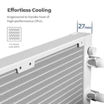 MONTECH HyperFlow Silent 360 Siyah – Ultra Sessiz AIO Sıvı CPU Soğutucu, 3100 RPM Pompa, Üçlü Sessiz Fan, Üstün Isı Dağılımı için - Seçenekler: ARGB yok 360mm Siyah, 240 mm AIO Siyah, 360 mm AIO Siyah