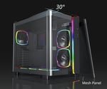 Montech KING 95 PRO Siyah Orta Kule Çift Bölmeli Kasa 6 ARGB Fand ile 10 Port ARGB HUB