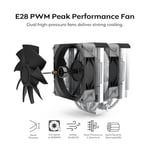 MONTECH NX600 6 Isı Borulu ve Premium Üst Kapaklı Çift Kule CPU Hava Soğutucu | 28mm E28 PWM Premium Fan | Lehimli Bakır Taban | Üstün Isı Dağılımı | Tüm Intel ve AMD Soket Desteği | Siyah | AMD AM5/A