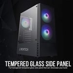 Montech X2 PLUS Siyah mATX/Yüksek Hava Akışı, Mesh Ön Panel, Tam Cam Yan Panel, Önceden Takılmış 2 x 140 mm, 1 x 120 mm ARGB Fanlar/Type C / USB3.0 /