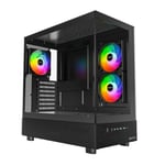 MONTECH XR, ATX Mid-Tower PC Oyun Kasası, 3 x 120mm ARGB PWM Fanlar Önceden Yüklenmiş, Tam Görünüm Çift Temperli Cam Panel,  - Seçenekler: XR Siyah, X3 CAM, X5 Beyaz, XR Ahşap Beyaz, XR ahşap siyah...