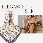 Mor Sıra Lale Desen İpeksi Eşarp