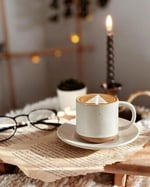 Morandi Renkli Seramik Mini Espresso Bardak Seti 4'lü - Çift Çekim 158 ml Kulplu Kahve Kupaları, Küçük Porselen Modern Stil Demitasse Bardakları Çay, Latte, Kapuçino, Bulaşık Makinesinde