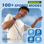 MorePro AIR2 Fitness İzleyici, 7/24 Nabız ve Kan Basıncına Sahip Akıllı Saat, Adım Kalori Sayacı, Uyku Monitörü, IP68 Su Geçirmez Fitness Saati, Kadın Erkek Andriod iOS için (Siyah)