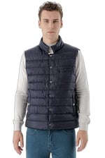 Morven Erkek Lacivert Polyester Çıtçıtlı Kapitone Yelek