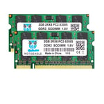 motoeagle 4GB (2x2GB) PC2 5300 SODIMM RAM DDR2 667MHz 2Rx8 2GB DDR2 5300s PC2 666MHz Bellek 200-Pin CL5 1,8V Not Defteri iMac, mac Mini, MacBook, MacBook Pro, Intel için