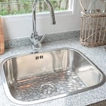 Mototo 2 Paket Mutfak Evyesi Paspası Çakıl Lavabo Paspasları Paslanmaz Çelik Lavabo için, PVC Çevre Dostu Evye Koruyucu, Mutfak Lavabosu, Porselen, Bulaşık ve Cam Eşyalar, Hızlı Boşaltma, 15,8 x 11,8 