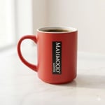 Mottolu Kırmızı Porselen Kupa 300 ml