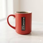 Mottolu Kırmızı Porselen Kupa 300 ml