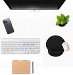 Mouse Pad Bilek Destekli Jel Mouse Pad,Ergonomik Kaymaz Taban,Oyun ve Ofis için Fare Altlığı,Suya Dayanıklı, Renk Seçenekli, 26x21cm İdeal Ölçü (Siyah)