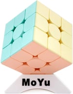 Moyu OJIN MoFang Jiaoshi Meilong Serisi Küp Meilong3 3x3x3 Küp Parlak Pembe Stickerless Cubing Sınıf Meilong Forsted Yüzey Bulmaca Küp Küp ile Küp Standı
