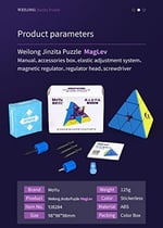 Moyu Weilong Pyraminx 2022, 48 Mıknatıslı Maglev Pyraminx Speed Cube Görünür Manyetizma Ayarlama Sistemi Esneklik Ayarlanabilir Hız Küpü Etiketsiz Üçgen Küp