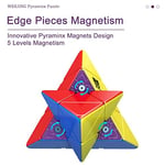 Moyu Weilong Pyraminx 2022, 48 Mıknatıslı Maglev Pyraminx Speed Cube Görünür Manyetizma Ayarlama Sistemi Esneklik Ayarlanabilir Hız Küpü Etiketsiz Üçgen Küp