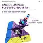 Moyu Weilong Pyraminx 2022, 48 Mıknatıslı Maglev Pyraminx Speed Cube Görünür Manyetizma Ayarlama Sistemi Esneklik Ayarlanabilir Hız Küpü Etiketsiz Üçgen Küp
