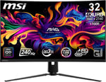 MSI 31.5 MPG 321CURX QD-OLED, Gaming Monitör, UHD, 16:9, Curve 1700R, QD-OLED, 240Hz, 0.03ms (GTG), G-SYNC Compatible