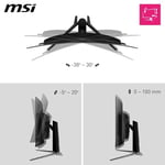 MSI 31.5 MPG 321CURX QD-OLED, Gaming Monitör, UHD, 16:9, Curve 1700R, QD-OLED, 240Hz, 0.03ms (GTG), G-SYNC Compatible